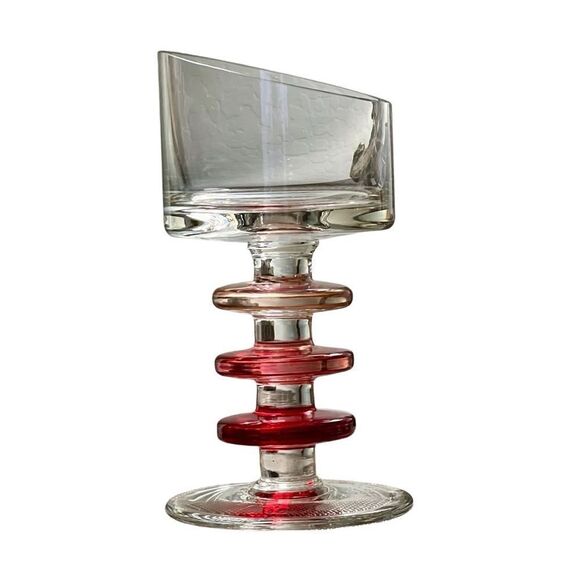 Modernist 3 Disk Ronald Stennett Willson Sheringham candlestick Red Multicolor - Picture 11 of 15